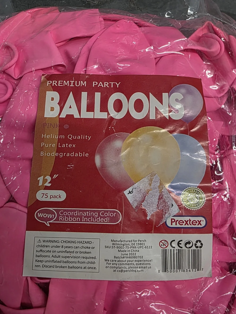 Pink Party Balloons - 2 Packs of 12